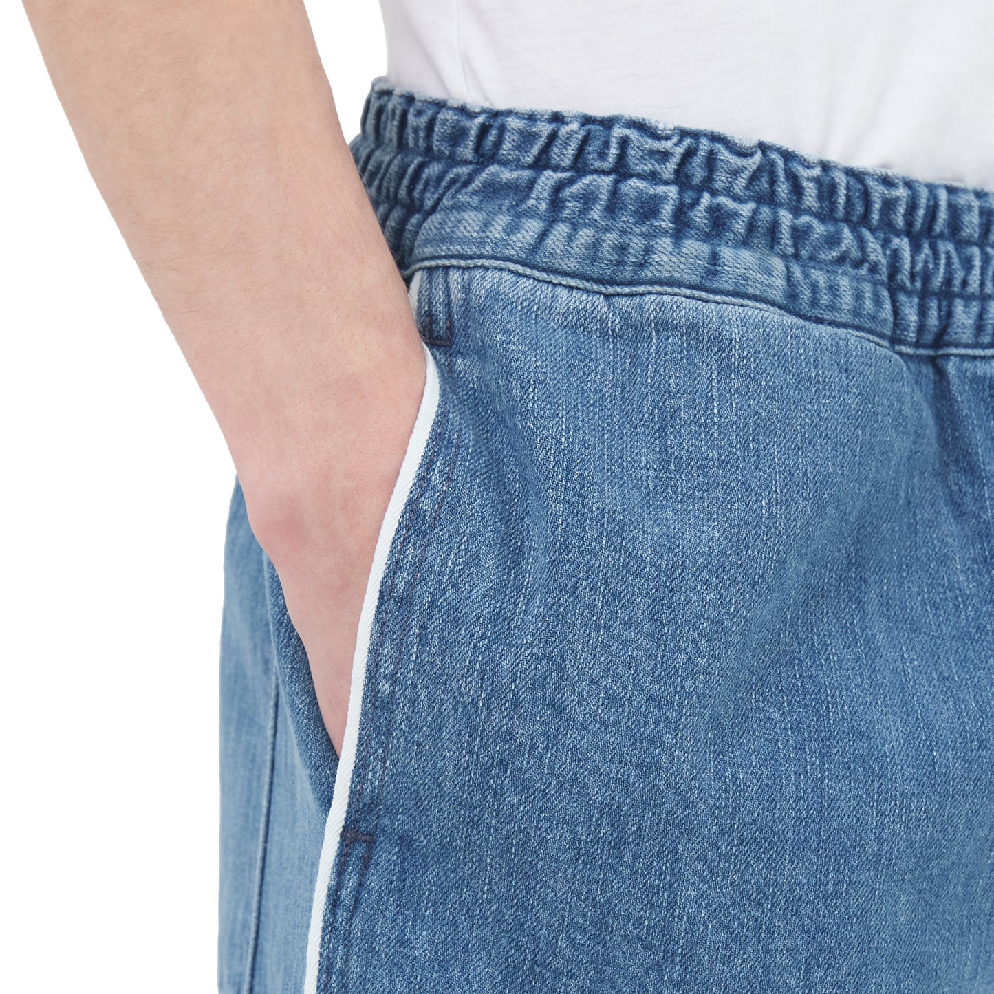 track pants _ stone wash selvedge denim