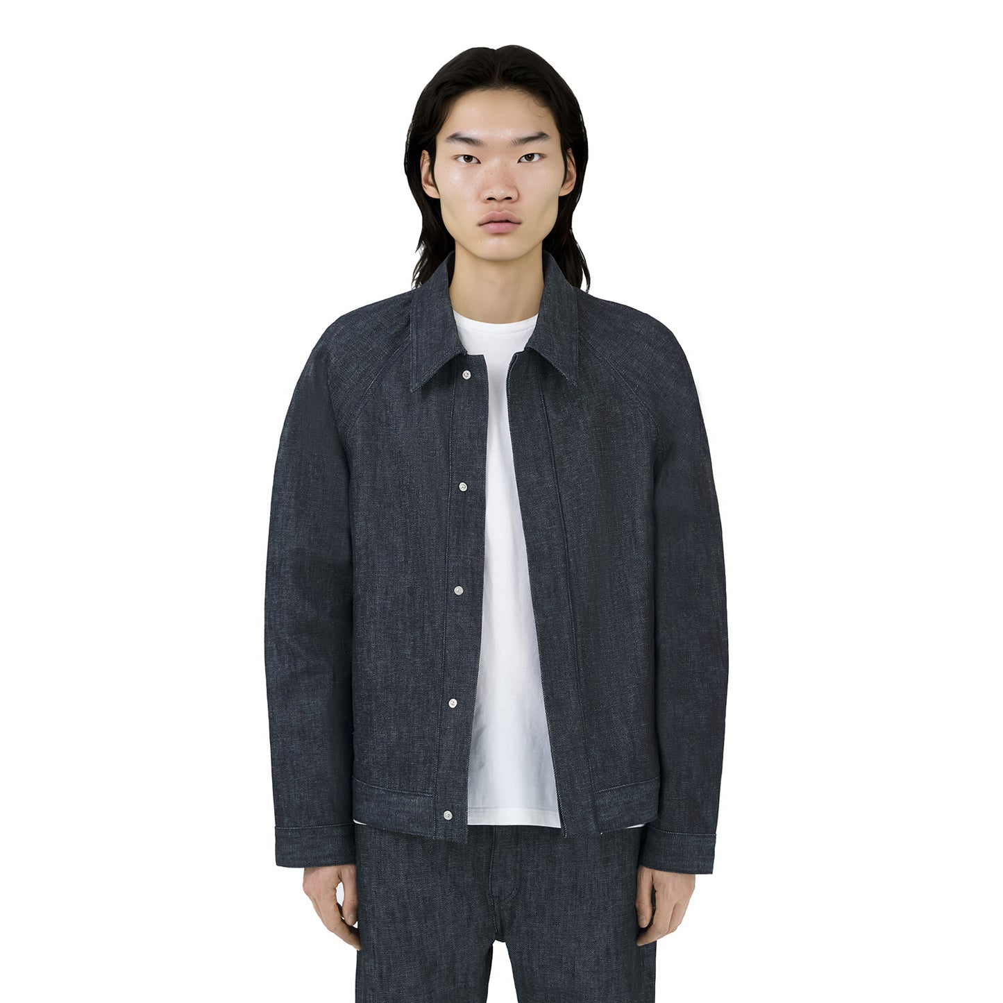 raglan jacket _ raw indigo selvedge denim