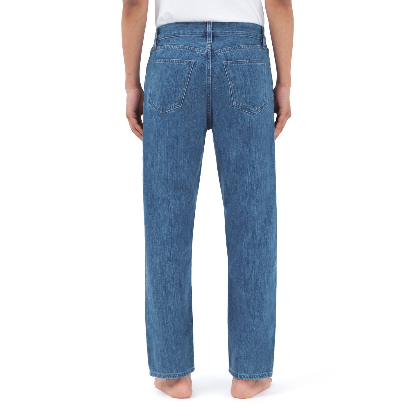 relaxed tapered jean _ stone wash selvedge denim