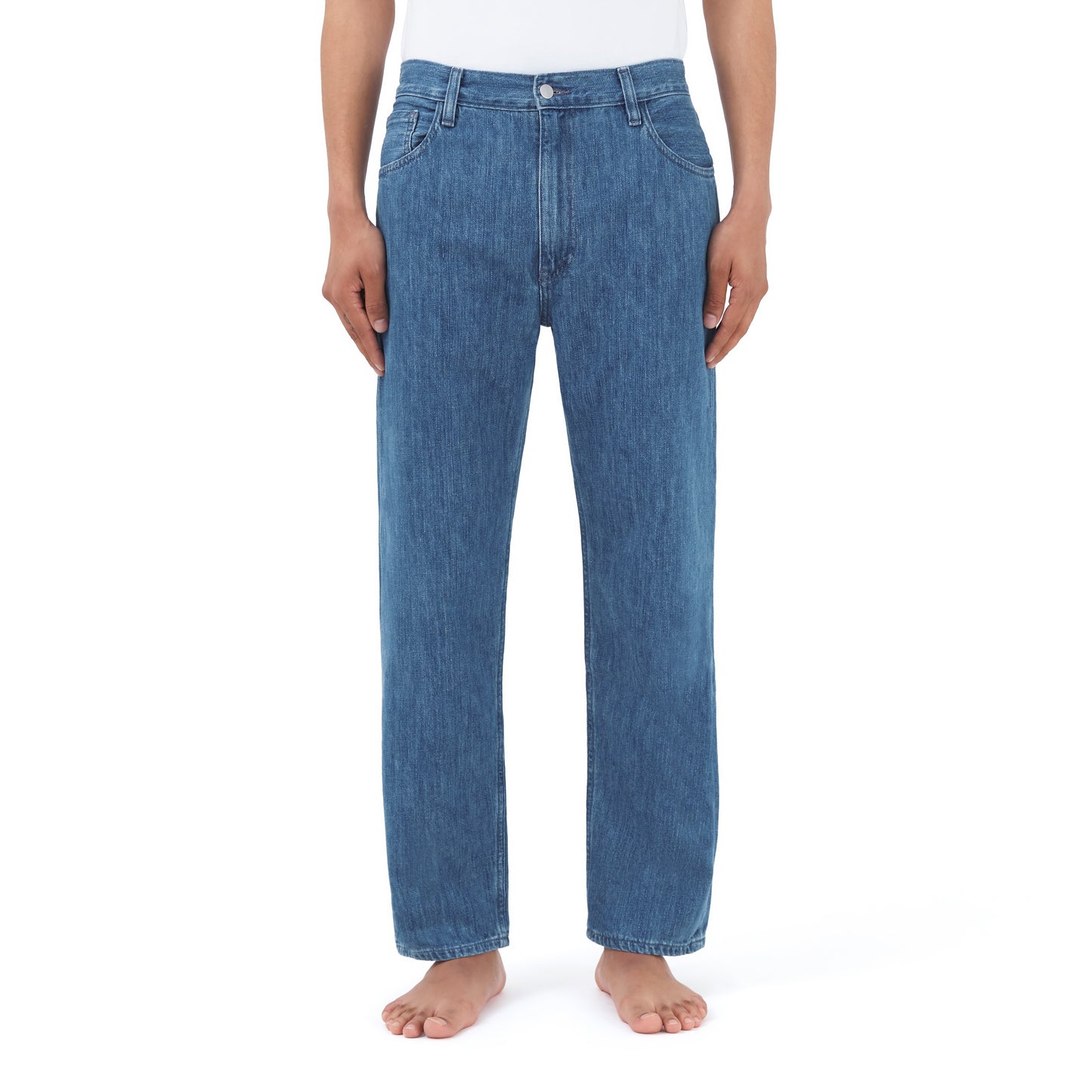 relaxed tapered jean _ stone wash selvedge denim