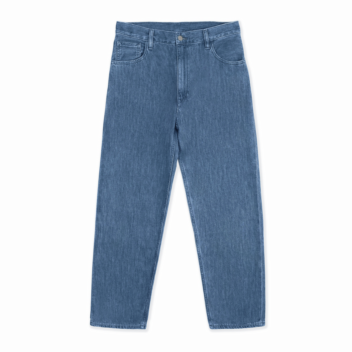 relaxed tapered jean _ stone wash selvedge denim