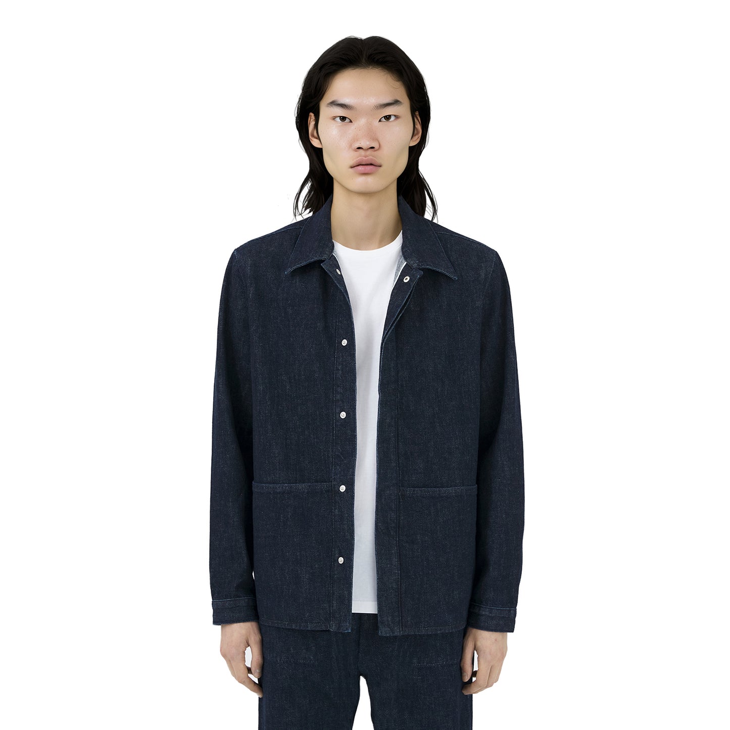 work jacket _ rinsed indigo selvedge denim