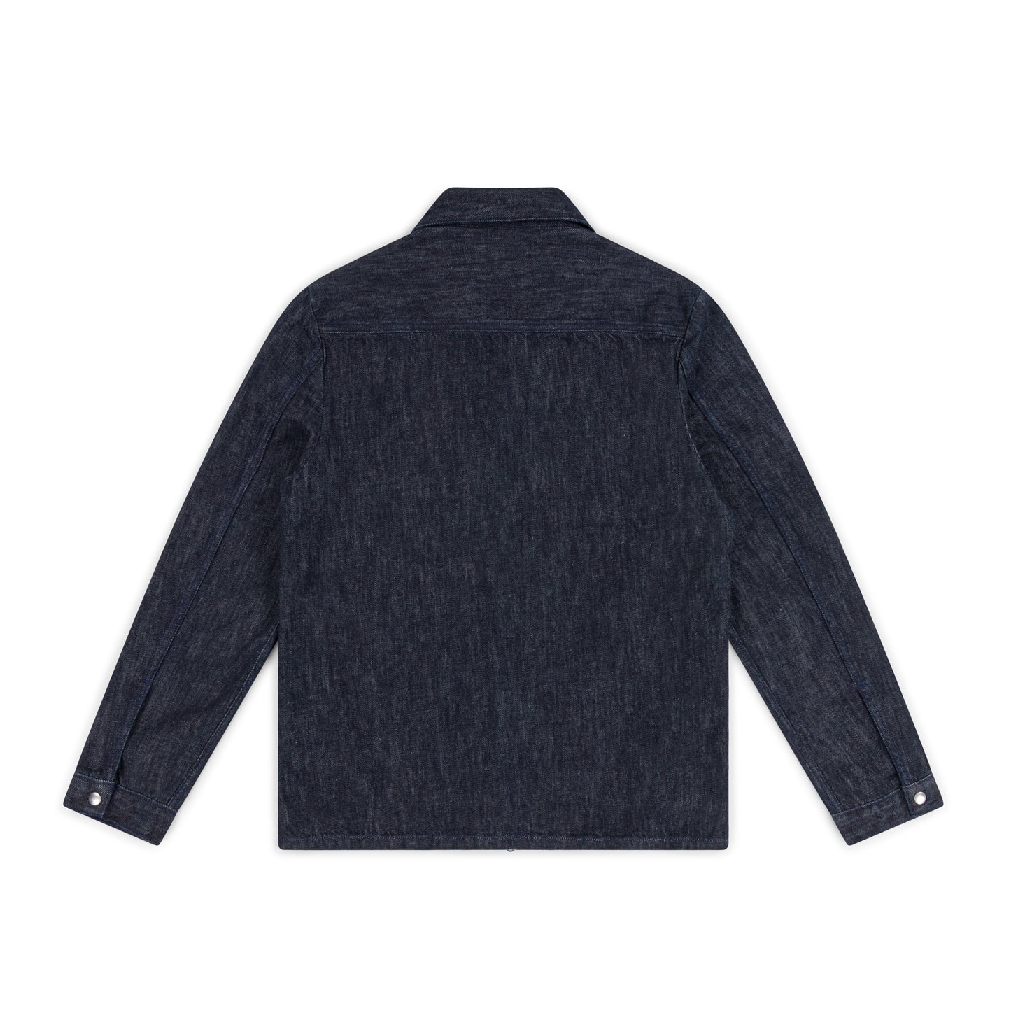zipper overshirt _ rinsed indigo selvedge denim