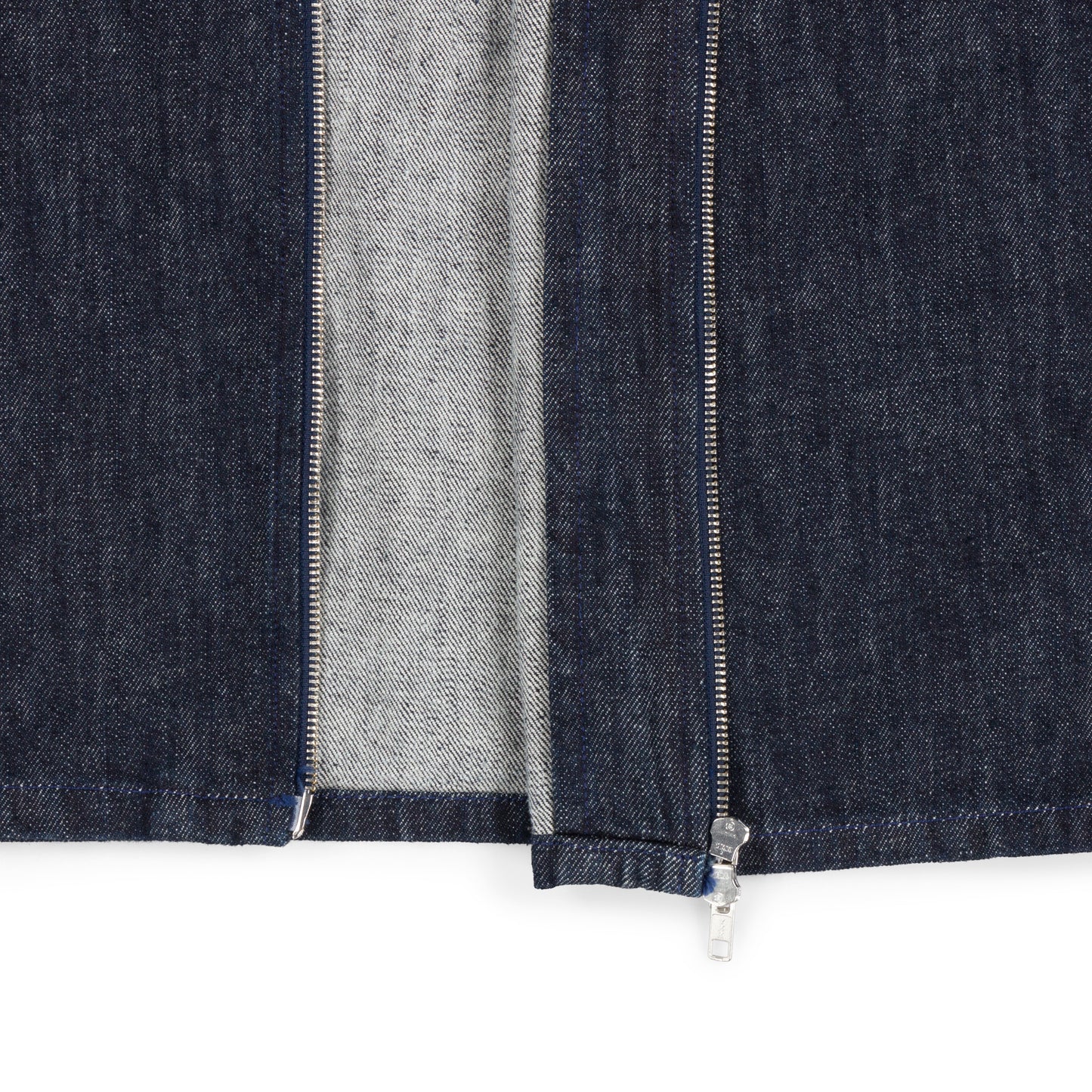 zipper overshirt _ rinsed indigo selvedge denim