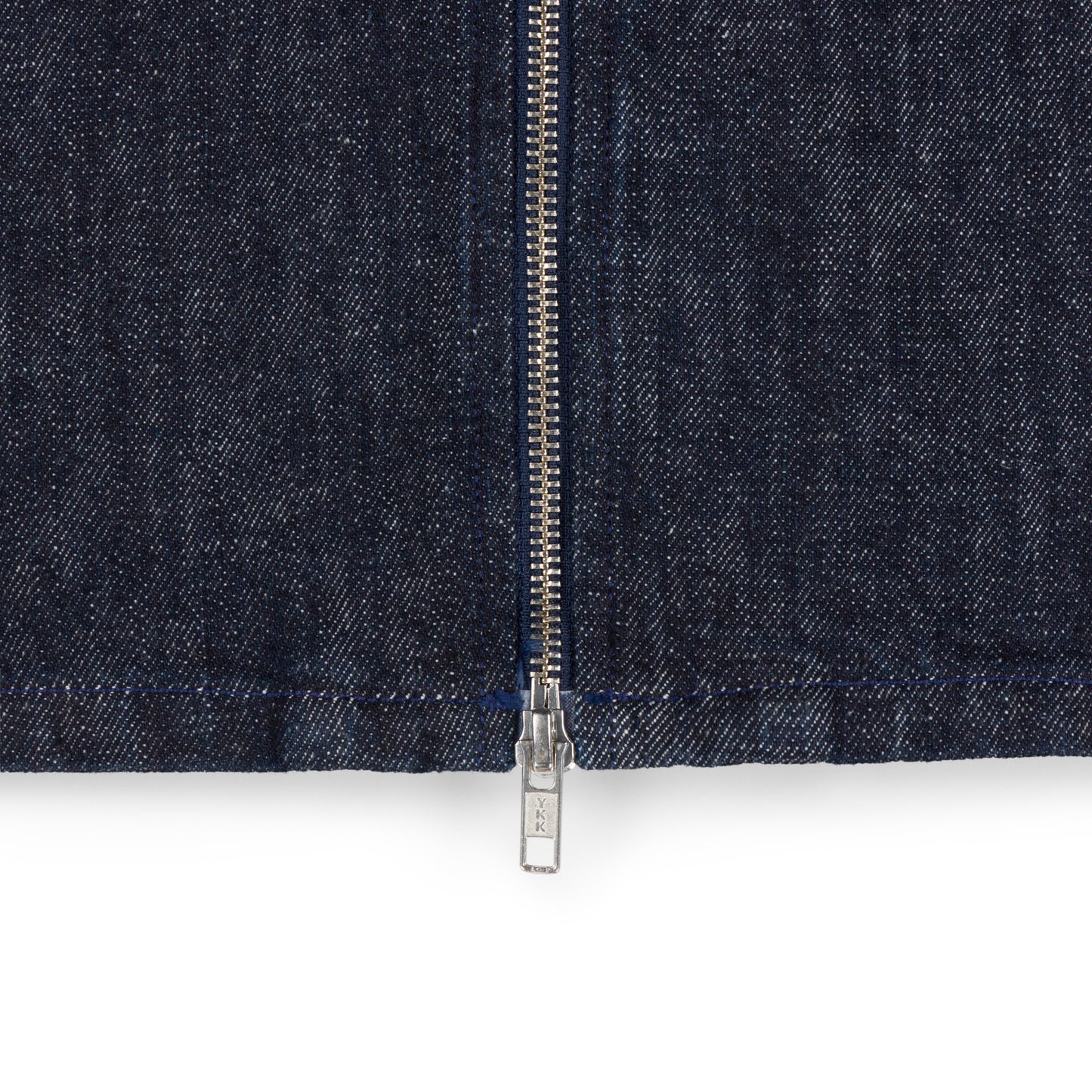 zipper overshirt _ rinsed indigo selvedge denim