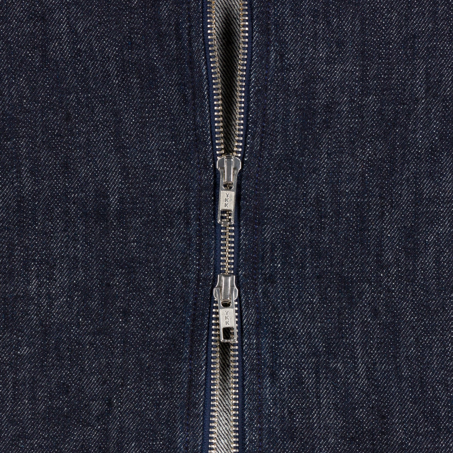 zipper overshirt _ rinsed indigo selvedge denim