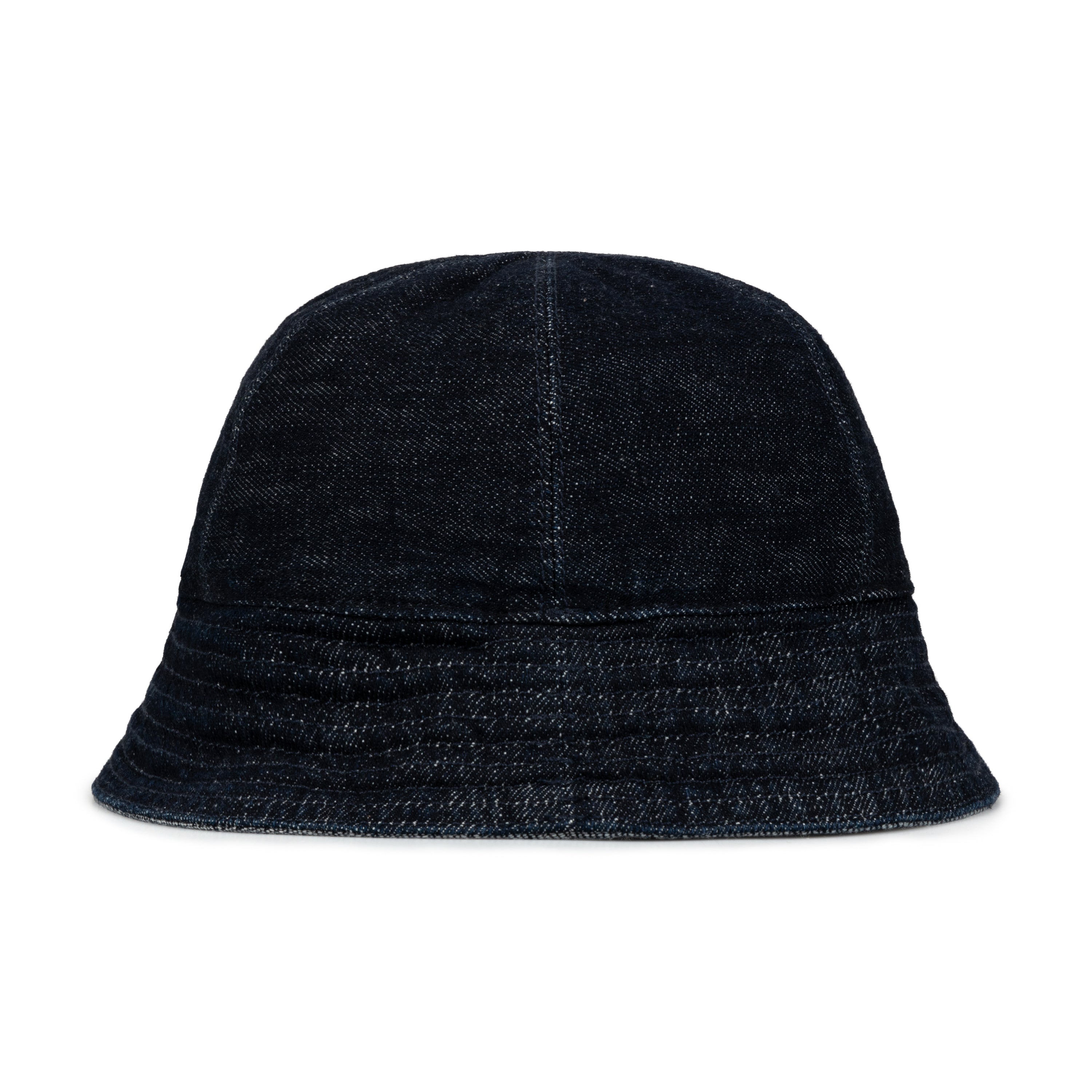 Selvedge Denim Bucket Cap in Rinsed Indigo Denim – non