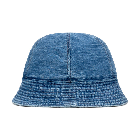 reversible bucket cap _ stone wash selvedge denim
