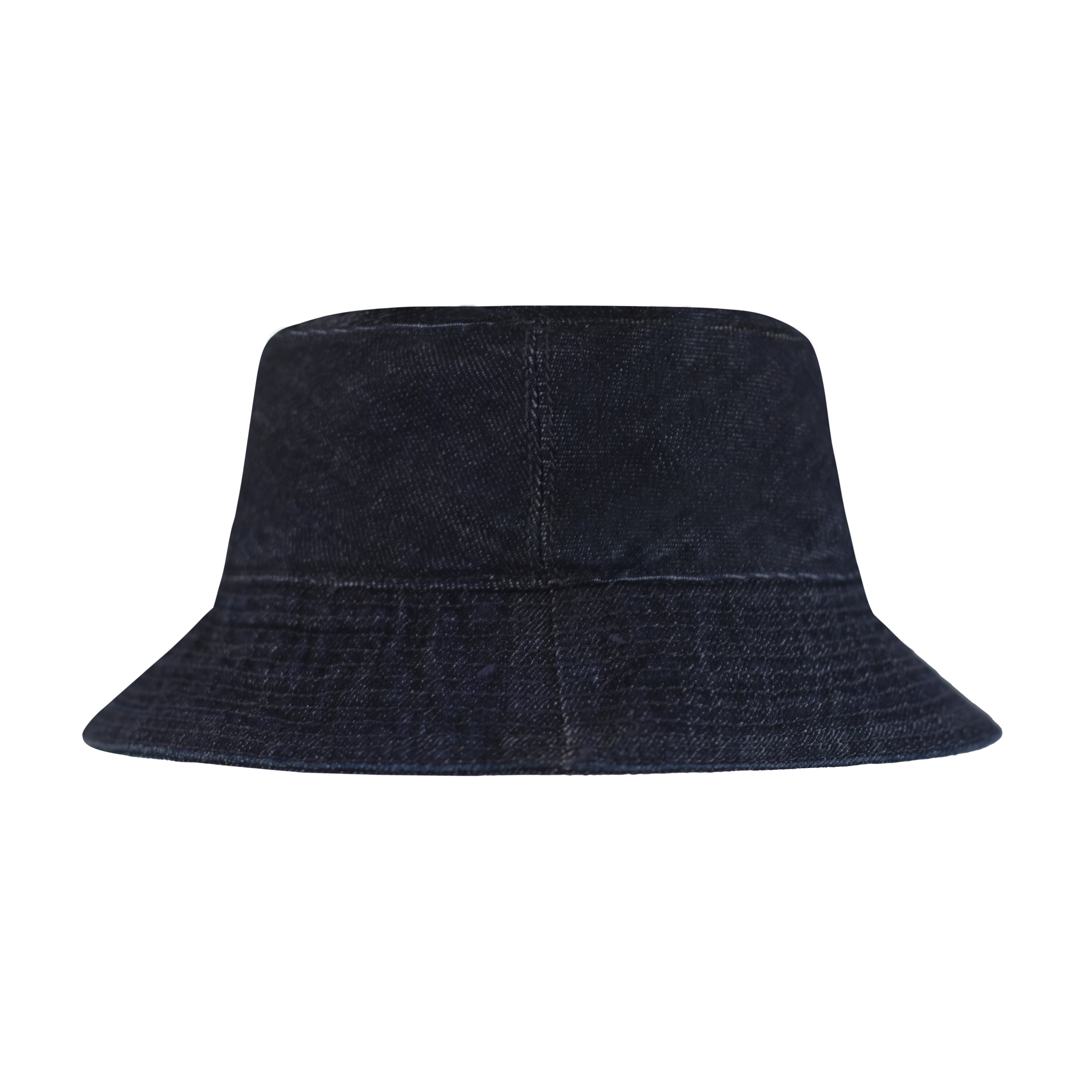 Selvedge Denim Bucket Hat in Rinsed Indigo – non