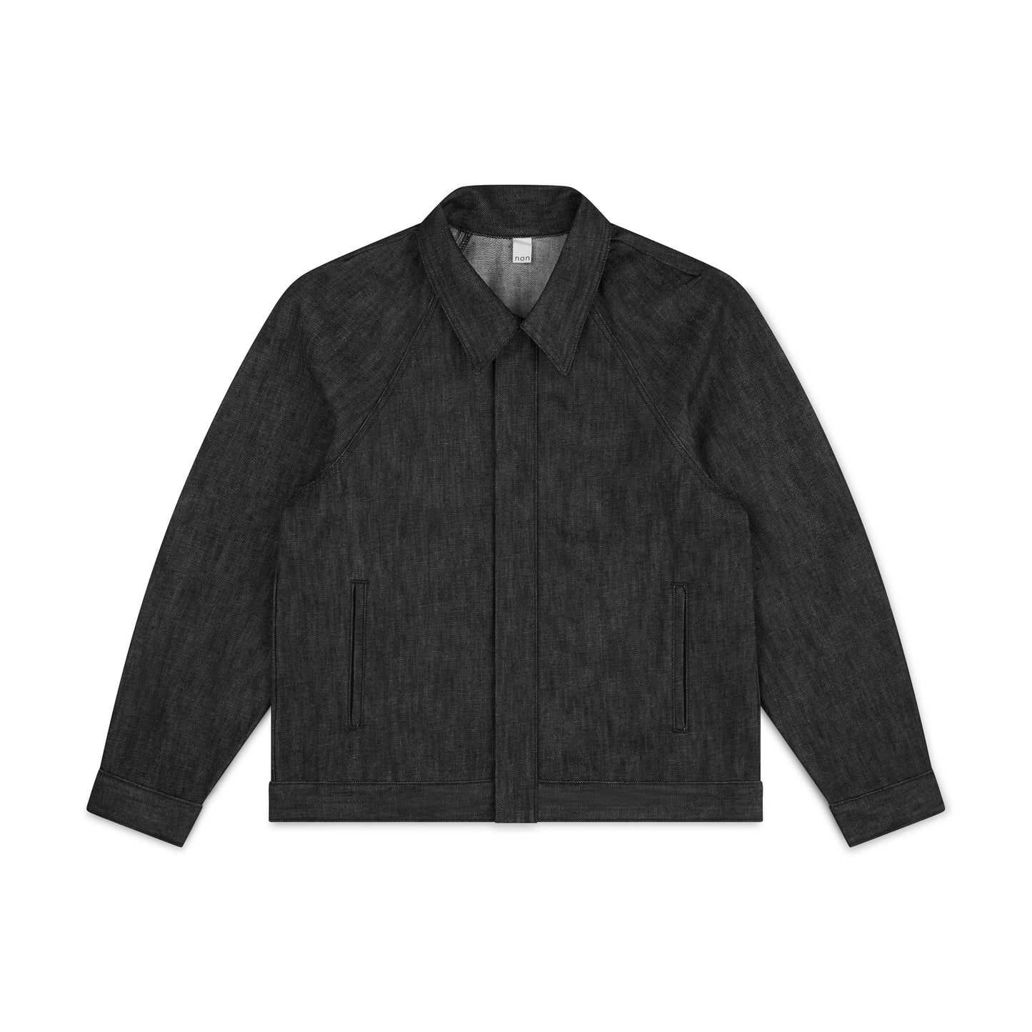raglan jacket _ raw black selvedge denim