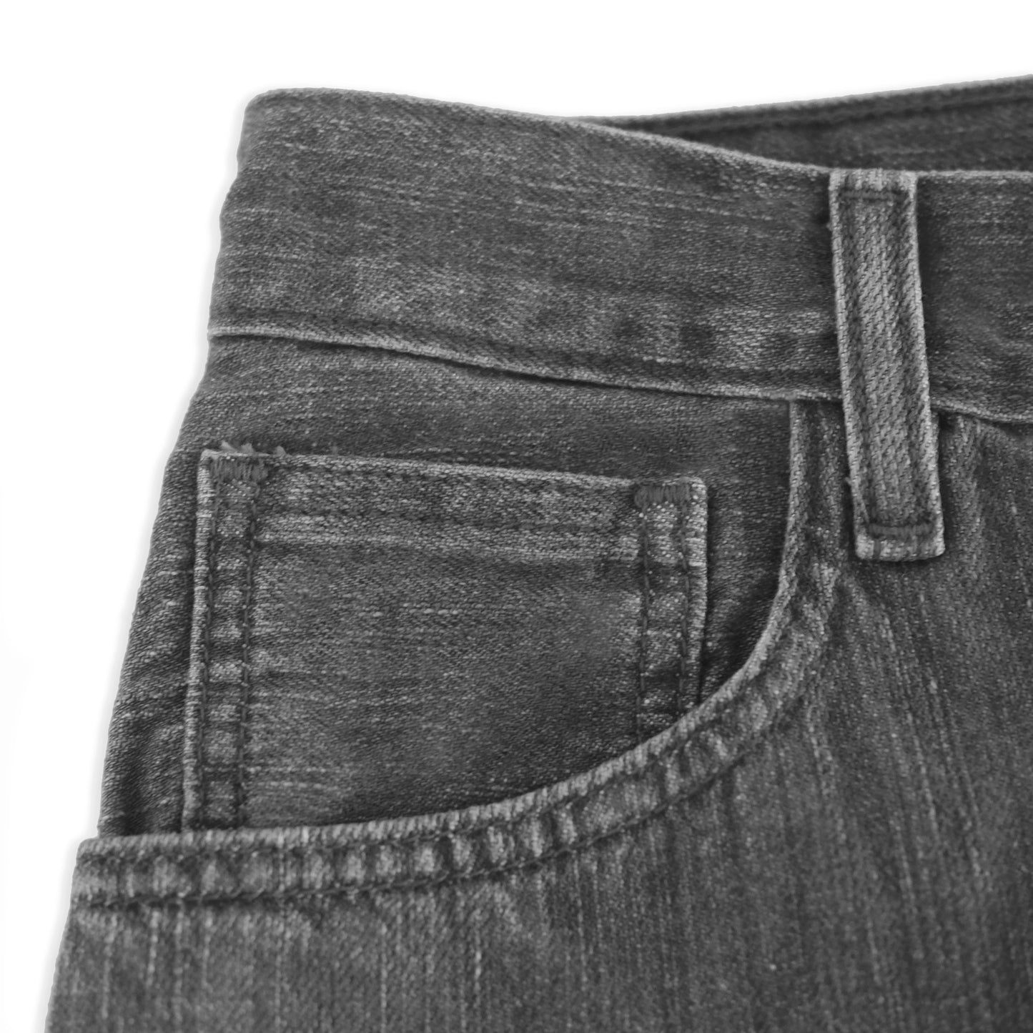 relaxed tapered jean _ washed grey selvedge denim