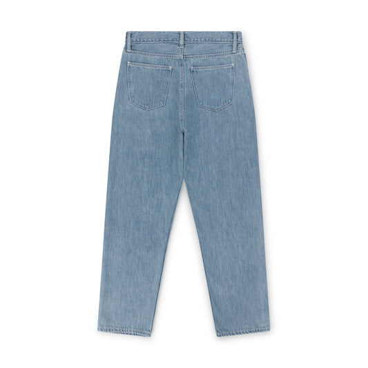 relaxed tapered jean _ ozone wash selvedge denim