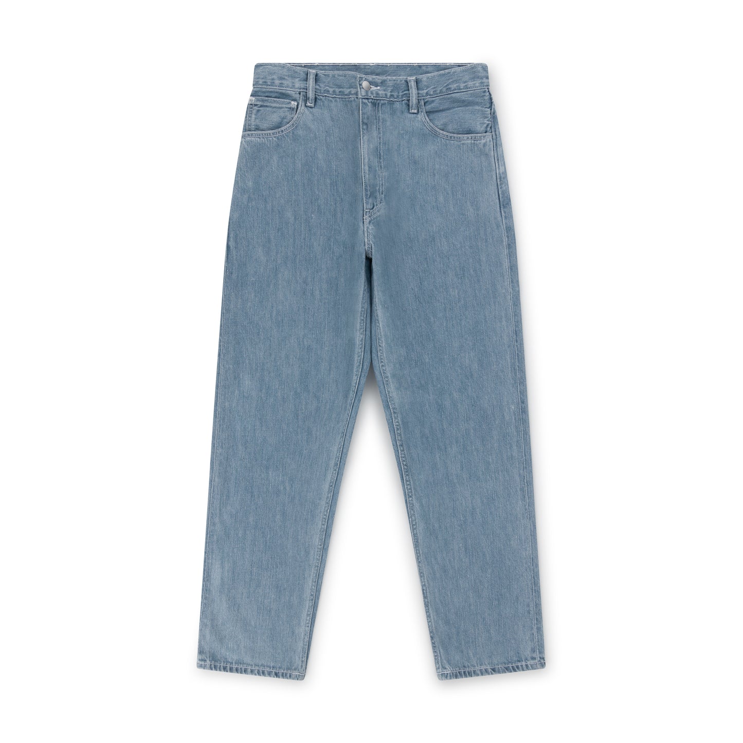 wide jean _ ozone wash selvedge denim