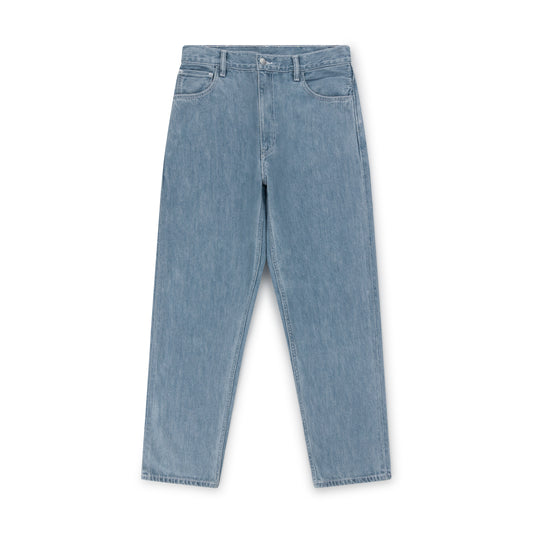 wide jean _ ozone wash selvedge denim