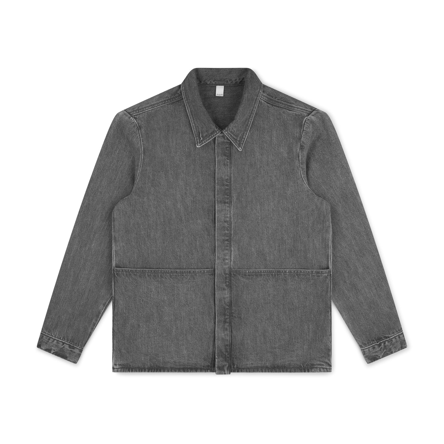 work jacket _ washed grey selvedge denim