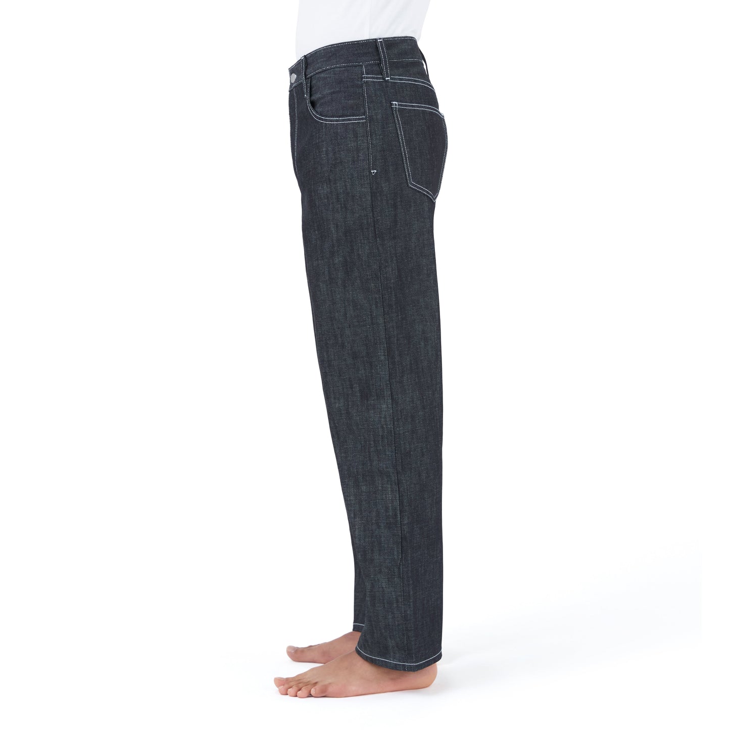 relaxed tapered jean _ raw indigo selvedge denim w/ contrast