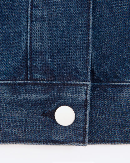 oversized jacket _ dark wash denim