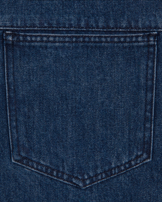 oversized jacket _ dark wash denim