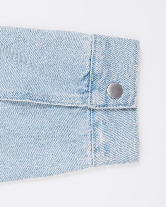 oversized jacket _ light wash denim