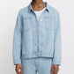 oversized jacket _ light wash denim