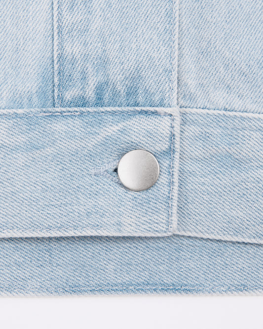 oversized jacket _ light wash denim
