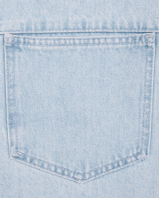 oversized jacket _ light wash denim