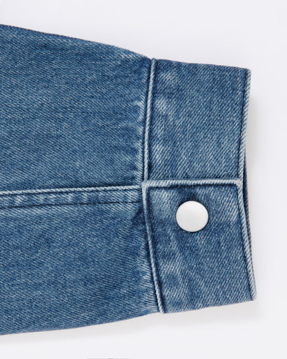 oversized jacket _ medium wash denim