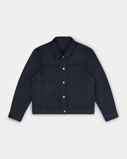 oversized jacket _ raw indigo denim