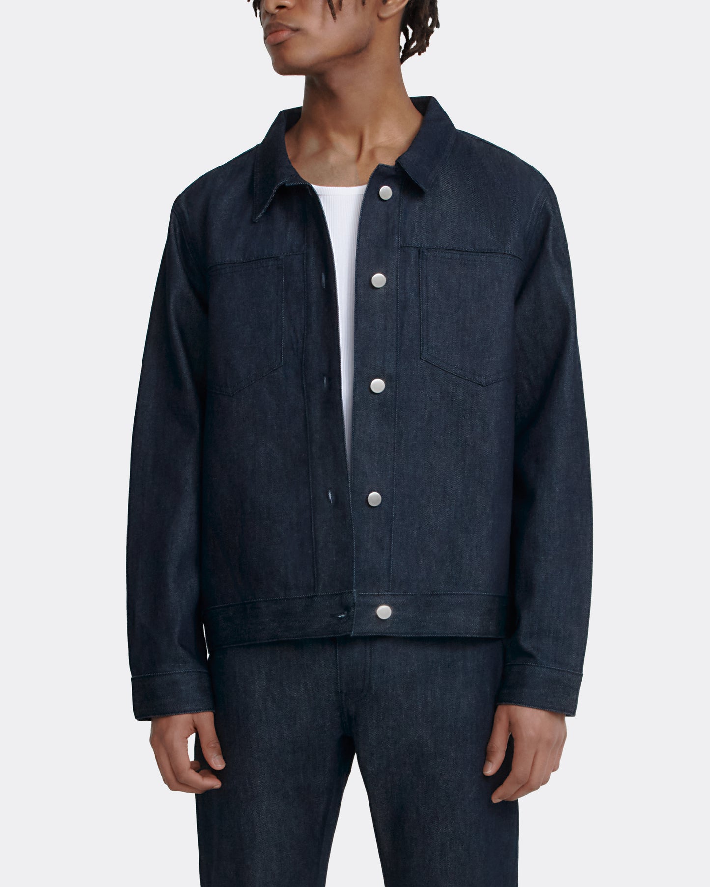 oversized jacket _ raw indigo denim