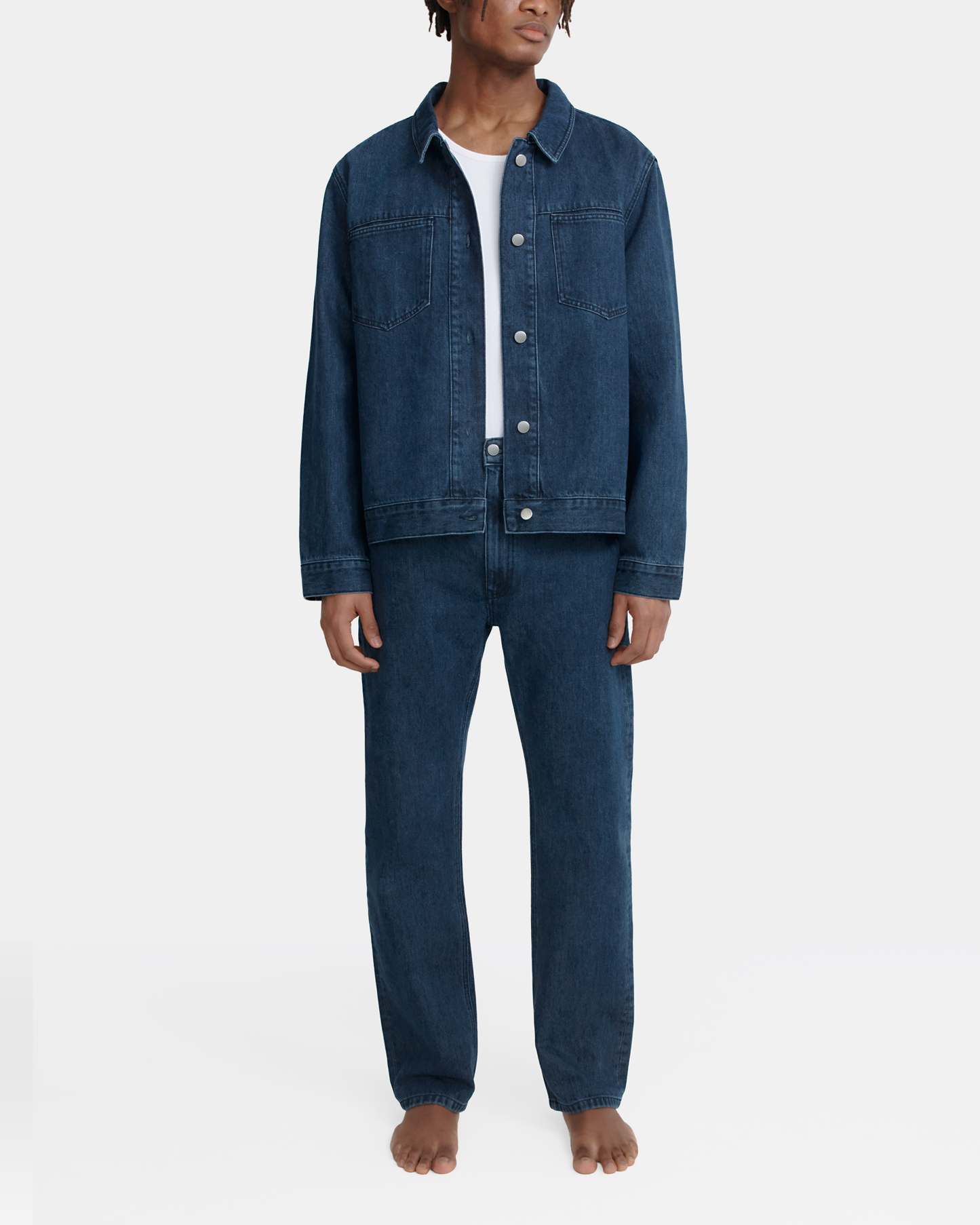 straight jean _ dark wash denim