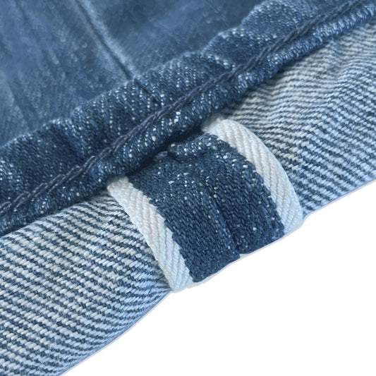 relaxed tapered  jean _ stone wash selvedge denim