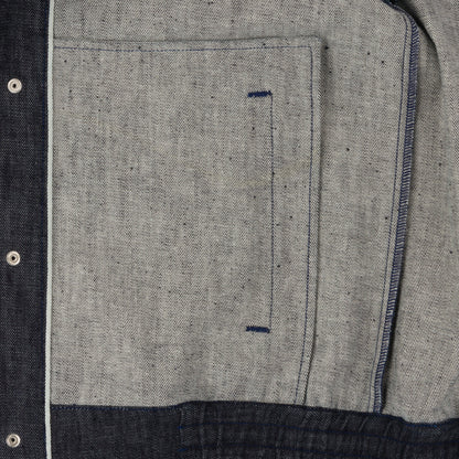 bomber jacket _ raw indigo selvedge denim