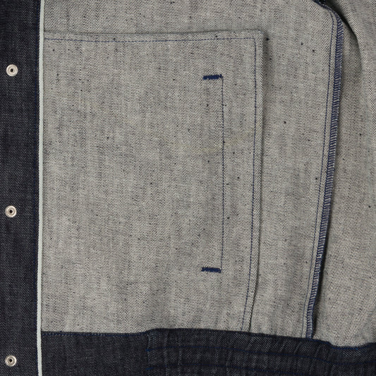 bomber jacket _ raw indigo selvedge denim