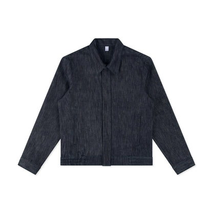 bomber jacket _ rinsed indigo selvedge denim