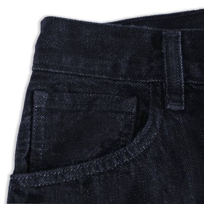 relaxed tapered  jean _ rinsed indigo selvedge denim