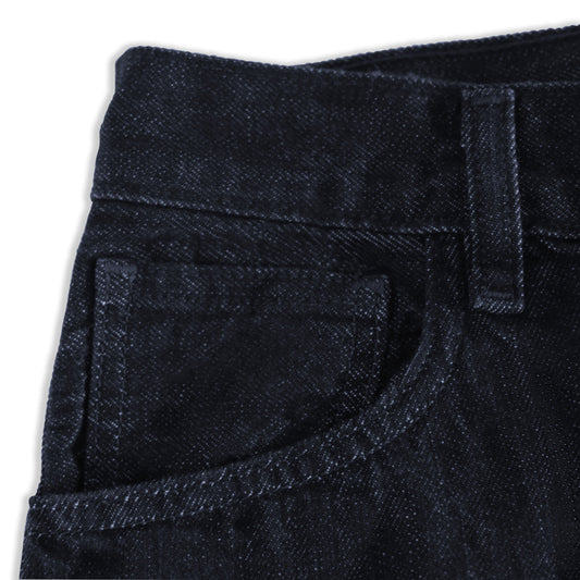 relaxed tapered  jean _ rinsed indigo selvedge denim