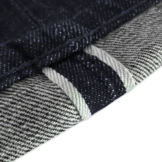 relaxed tapered  jean _ rinsed indigo selvedge denim