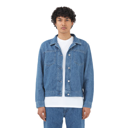 pocket jacket _ stone wash selvedge denim
