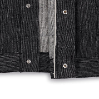 raglan jacket _ raw black/grey selvedge denim