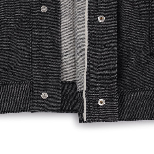 raglan jacket _ raw black/grey selvedge denim