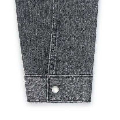 raglan jacket _ washed grey selvedge denim