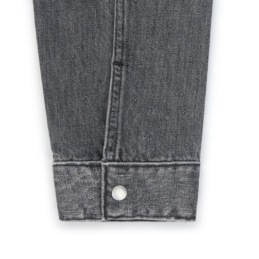 raglan jacket _ washed grey selvedge denim