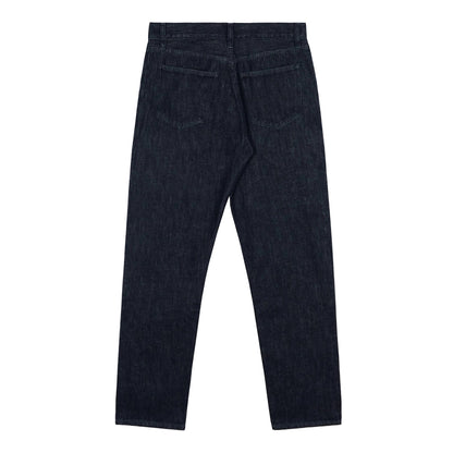 relaxed tapered  jean _ rinsed indigo selvedge denim