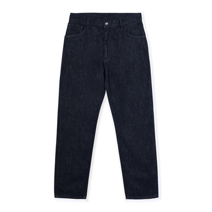 relaxed tapered  jean _ rinsed indigo selvedge denim