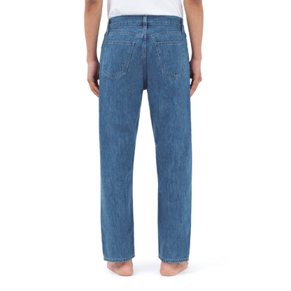 relaxed tapered  jean _ stone wash selvedge denim