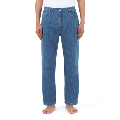 relaxed tapered  jean _ stone wash selvedge denim