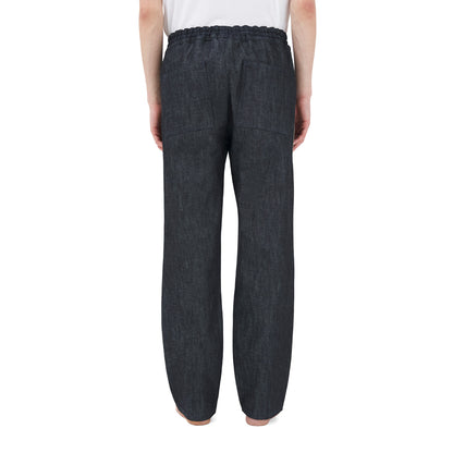 selvedge stripe track pants _ raw indigo