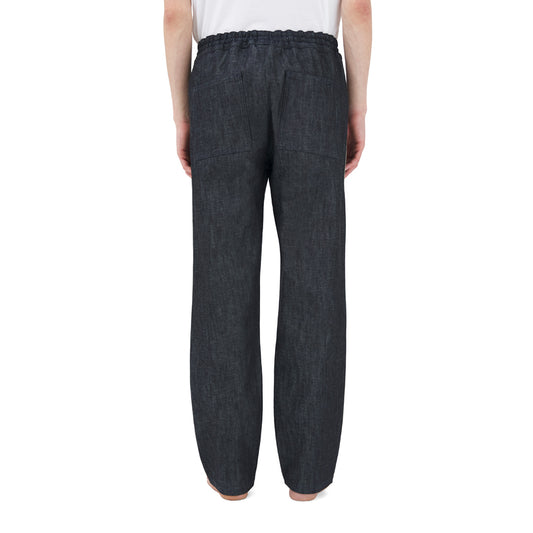 selvedge stripe track pants _ raw indigo