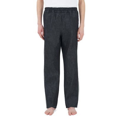 selvedge stripe track pants _ raw indigo