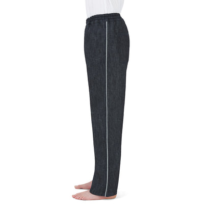 selvedge stripe track pants _ raw indigo